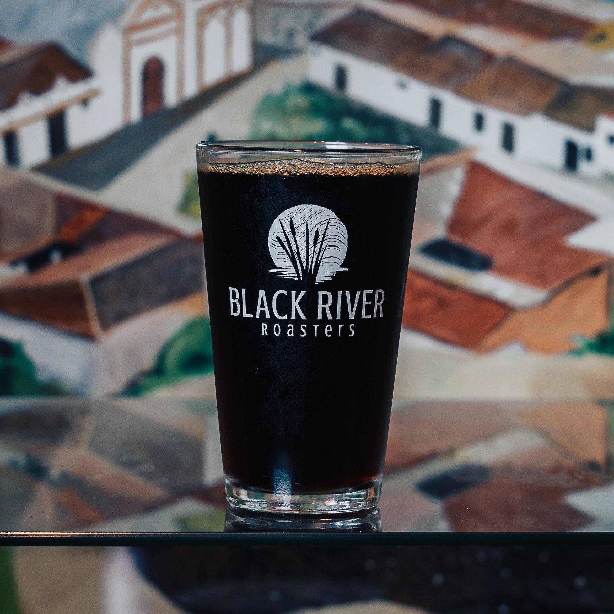 Black River Roasters 12 oz Pint Glass