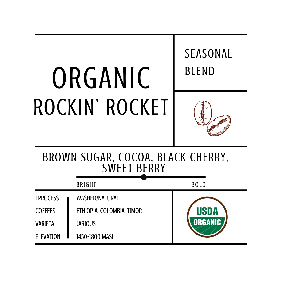 Organic Seasonal Blend - "Rockin' Rocket"